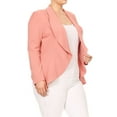 thumbnail image 2 of Women's Casual Plus Size Blazer Long Sleeve Open Front Solid and Print, 2 of 5