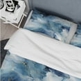 thumbnail image 4 of Designart "Elegance In Blue Ethereal Marble Harmony" Marble Bedding Covert Set - Glam Bed Set With 2 Shams, 4 of 5