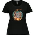 thumbnail image 3 of Inktastic Thankful and Blessed Teal Cheetah Pumpkin Women's Plus Size T-Shirt, 3 of 5