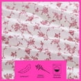 thumbnail image 6 of Betsey Johnson Floral Toile White & Mauve Pink Twin Sheet Set, Soft Easy-Care Bedding, Machine Washable, 6 of 8