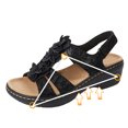 thumbnail image 4 of mtvxesu Women Summer Hollow out Wedge Sandals Comfortable Solid Color Flower Design Non-slip Rubber Sole Casual Fashion Shoes for Daily Wear Size 35-43, 4 of 5