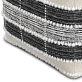 thumbnail image 5 of Simpli Home Barley 18 inch Wide Boho Square Pouf in White, Beige and Black Woven Polyester, 5 of 7
