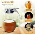 thumbnail image 3 of eHomeA2Z Syrup Dispenser Honey Pot Glass Jar Commercial Quality With Metal Top Update Box Gift For Mom, 3 of 5