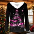 thumbnail image 6 of yoeyez Funny Christmas Tee Shirts for Women White Faux Fur Trim V Neck Shirt Dressy Funny Xmas Tree Snowflake Graphic Tops, 6 of 6