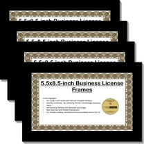CreativePF [5.5x8.5bk] Business License Frame with Self Standing Easel and Wall Hanger for More Versatility