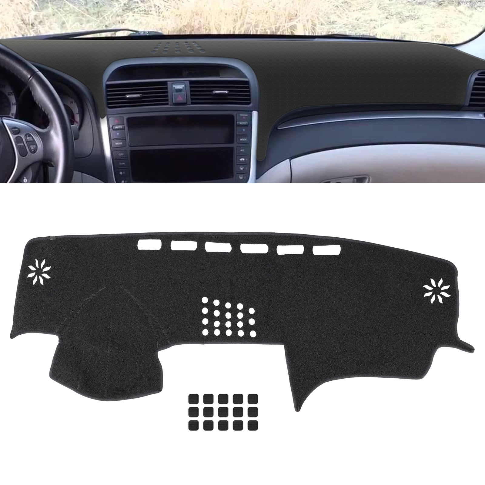 Custom Fit Dashboard Black Center Console Cover Dash Mat Protector