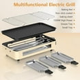 thumbnail image 7 of Electric Indoor Grill 1500W -2 in 1 Smokeless Indoor Grill for Kitchen with Non-stick Removable Grill & Griddle Plate,Temperature Control Korean BBQ Grill with 3 Cheese Pans Dishwasher Safe, 7 of 7