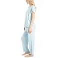 thumbnail image 2 of Hanes Women's New Mood Sleep and Lounge Pajama Set , Blue, Small, 2 of 5