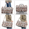 thumbnail image 5 of Garronmavis Aztec Geometric Large Quilted Duffle Bag for Women, Weekender Overnight Bag Travel Carry On Bag with Luggage Sleeve, Gym Dance Tote Bag with Zipper Pockets, 5 of 6