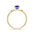 thumbnail image 2 of ANGARA Lab Grown Nature Inspired Blue Sapphire Engagement Ring for Women in 14K Yellow Gold (Size-7x5mm) | September Birthstone, Anniversary, Jewelry Gift for Women | Lab-Grown Blue Sapphire Ring, 2 of 8