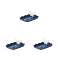 thumbnail image 1 of Transemion Pot Lid Holder with Tray Nonslip Kitchen Multi-purpose Organizer Spatula Pan Stand Cabinet Storage Rack Household Blue 3Set, 1 of 6