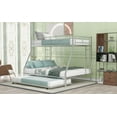 thumbnail image 3 of Twin over Full Bed with Sturdy Steel Frame, Bunk Bed with Twin Size Trundle, Two-Side Ladders, Silver, 3 of 11