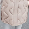 thumbnail image 6 of Htigea Long Outerwear for Women Unisex Casual Solid Vest Zipper Pocket Loose Sleeveless Jacket Hooded Coat Double Vest Puffer Vest Women Linen Khaki,XXL, 6 of 6