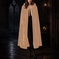thumbnail image 3 of LEKWK Hooded Cloak Women Velvet Classic Princess Cloak Renaissance Hooded Cape Witch Wizard Robe Medieval Halloween Christmas Costume, 3 of 7