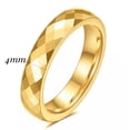 thumbnail image 6 of 4mm/6mm Tungsten Carbide Bands Men's Women's Gold Plating Women's Ring Size 5-12, 6 of 9