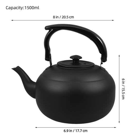 Milisten Black Stainless Steel Tea Kettle, Easy Clean, Perfect for Home Use