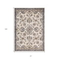 thumbnail image 3 of 10' Gray and Ivory Floral Power Loom Runner Rug, 3 of 8