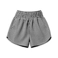 thumbnail image 4 of High Waisted Plaid Shorts for Women Loose Elastic Waist Summer Beach Sleepwear Relaxed Casual Shorts Bottoms with Pockets, 4 of 9