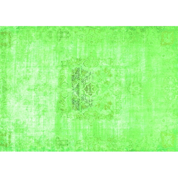 Ahgly Company Indoor Rectangle Persian Green Traditional Area Rugs, 5' x 7'