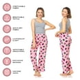 thumbnail image 3 of 2 Pack: Women’s Ultra-Soft Fleece Comfy Stretch Pajama Lounge Pants Fleece Sleepwear, 3 of 7