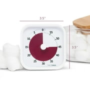 Time Timer MOD Home Edition — 60 Minute Kids Visual Timer Study Tool (Cotton Ball White)