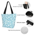 thumbnail image 4 of Pofeuu Blue Snake Print Women Fashion Shoulder Handbags Top Handle Satchel Bags Tote Shoulder Shopping Bag Stylish Canvas Tote Bag, 4 of 6