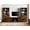 Rustic Brown, variant on WAMPAT Farmhouse Entertainment Center with Bookshelf for TVs up to 65",Mid Century Modern TV Stand with 73"H Tall 5-Tier Bookcase with Open Storage and Barn Doors for Living Room,Cream White