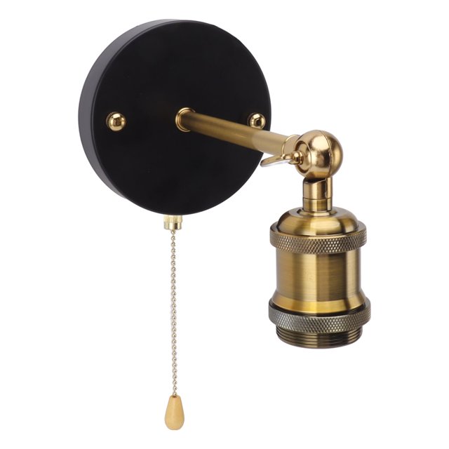 Juego De Accesorios De Iluminación, Aplique De Pared De Hierro De Fácil Instalación De 85 A 265 V, Estilo Retro Dorado Para Dormitorio