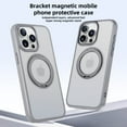 thumbnail image 2 of Allytech Slim Magnetic Case for iPhone 13 Pro Max with 360° Rotation Ring Stand, Compatible with MagSafe, [Military Grade Drop Protection] Shockproof Anti-Fingerprint Hybrid Matte Case - Gray, 2 of 9