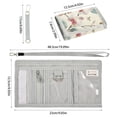 thumbnail image 3 of JIALIOU Nylon Trifold Card Wallet with ID Window Zipper Pocket for Men Women Teen Orchid Flower and Butterfly, 3 of 7