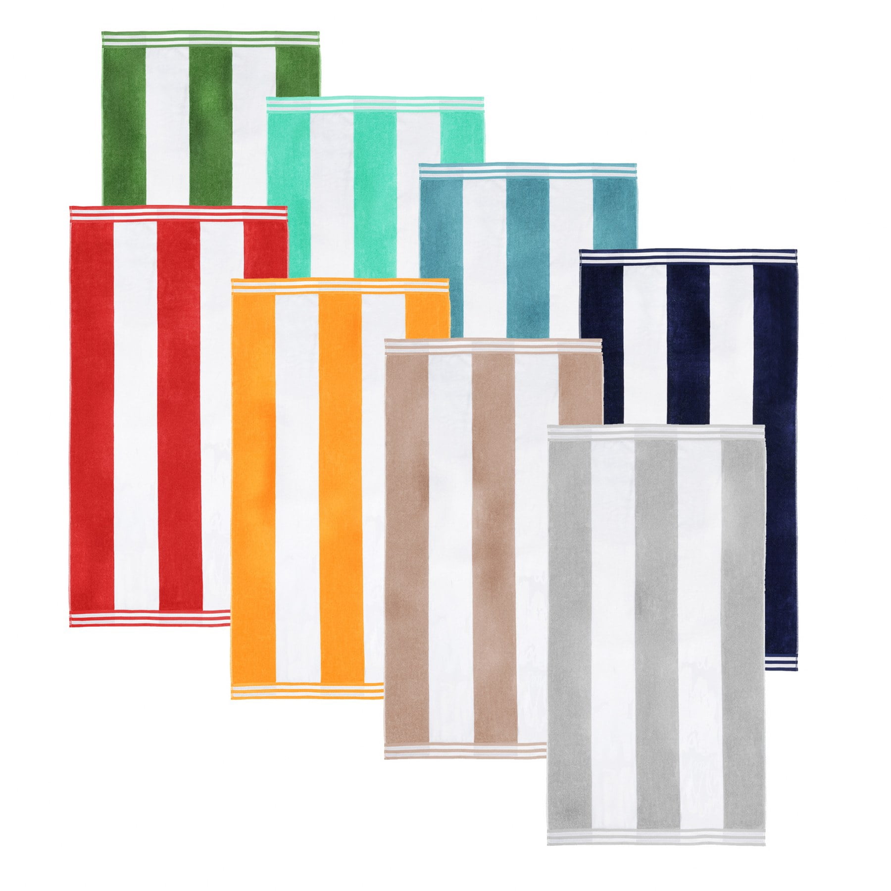 BNM Cabana Stripes Oversized Beach Towel, 34 x 64, Blue