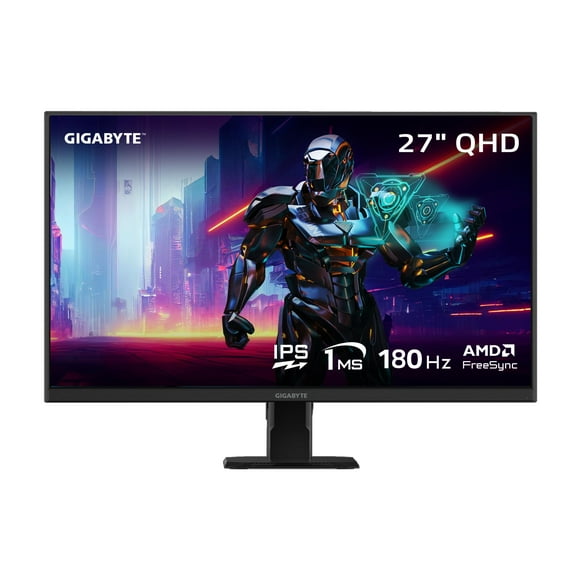 GIGABYTE Monitor Gamer GS27QA LCD 27", 2560x1440 Quad HD, FreeSync, 180Hz, HDMI/DisplayPort, Negro