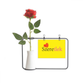 thumbnail image 1 of Húngaro. Te amo. Es sencillo. Botella de decoración de jarrones colgantes de flores rosas artificiales, 1 of 3