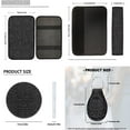 thumbnail image 7 of Pzuqiu Black Leopard Print Automobile Interior Sets Car Front Rear Seat Cover Steering Wheel Seat Belt Headrest Center Console Cushion Pad Keychain Coaster 14 Pcs Full Set Covers Fit Most Vehicles, 7 of 7