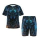thumbnail image 1 of Balery Cool Blue Light Wolf Conjunto de Pijama Infantil de Manga Corta con Estampado – Ropa de Dormir de Algodón Suave-Large, 1 of 6