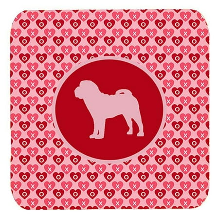 

Shar Pei Valentine Hearts Foam Coasters - Set 4 3.5 x 3.5 In.