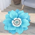 thumbnail image 3 of LEFU Lotus Flower Round Carpet Chinese Style Floor Mat Bedside Rug Non-Slip Absorbent Bathroom Kitchen Living Room Entrance Soft Comfortable Crystal Velvet 40x40cm, 3 of 6