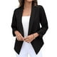 thumbnail image 1 of Traje de mujer chaqueta de manga larga sin botones traje de mujer para primavera otoño trabajo de negocios al aire libre negro mujer traje chaqueta XL, 1 of 8