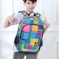 thumbnail image 6 of FORMRS School Backpack 17" Student Travel Bag with Laptop Compartment, Colorful Geometric Pattern, 6 of 7