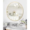 thumbnail image 1 of Ourlova Round Mirror 32 Inch - Metal Frame Wall Mirror - Circle Decorative Mirror for Bathroom/Vanity/Living Room/Entryway/Foyer - Gold, 1 of 8