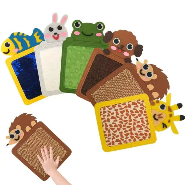 Small Animal Sensory Mat Educational Toy Soft Textured Tiles for Wall and Floor Tactile Stimulation Relaxation Childrens Learning Development