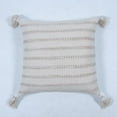 thumbnail image 1 of Coussin à rayures Natural 18''x18'' - Crème, 1 of 2