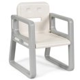 thumbnail image 4 of Topbuy Kids 2-in-1 Table and 2 Chairs Set Activity Table With Storage Shelf White Baby, 4 of 8