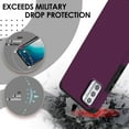 thumbnail image 6 of MK Dual Layer (Shockproof Protection Magnetic Mount Back) Protective Armor Cover Case for Nokia C300 (with LED Keychain Light) - Dark Purple, 6 of 8