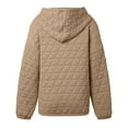 thumbnail image 6 of Women's Solid Color Quilted Pocket Hoodie Casual Pullover Tops for Fall Fashion, 6 of 6