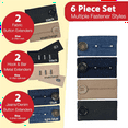thumbnail image 5 of Button Extender for Pants Waist Extenders Men and Women (6-Piece Multiple Styles) Jeans, 5 of 8