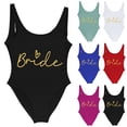 thumbnail image 4 of Womens One-Piece Swimsuits Summer Letter Print Strappy Sleeveless Backless Sexy Bikini Holiday Wear, 4 of 4