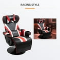 thumbnail image 6 of Vinsetto Gaming Chair, Racing Style Computer Recliner with Lumbar Support, Footrest and Cup Holder, Black/White/Red, 6 of 9