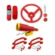 thumbnail image 5 of Juego de juguetes para patio de recreo, telescopio, columpio para jardín al aire libre, volante, accesorios para juegos de exterior, marco de escalada Rojo, 5 of 9