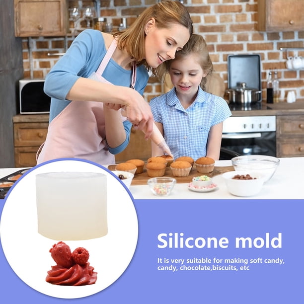Molde de Cocina silicona de orejas de conejo de fresa herramienta casera de yeso de pastel de aromaterapia DIY Wdftyju Libre de BPA